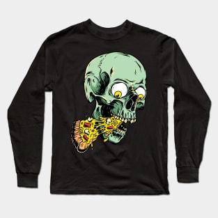 skeleton pizza Long Sleeve T-Shirt